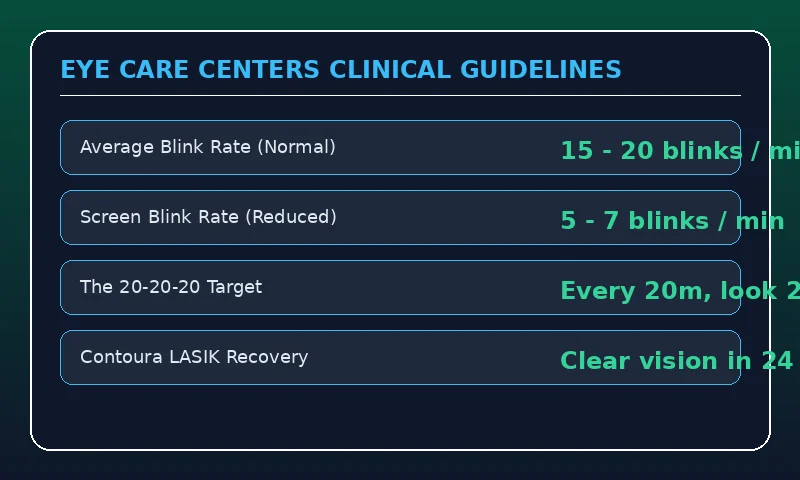 Clinical reference chart for Combatting Digital Eye Strain: The 20-20-20 Rule & Modern LASIK Innovations