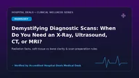 Demystifying Diagnostic Scans: When Do You Need an X-Ray, Ultrasound, CT, or MRI?